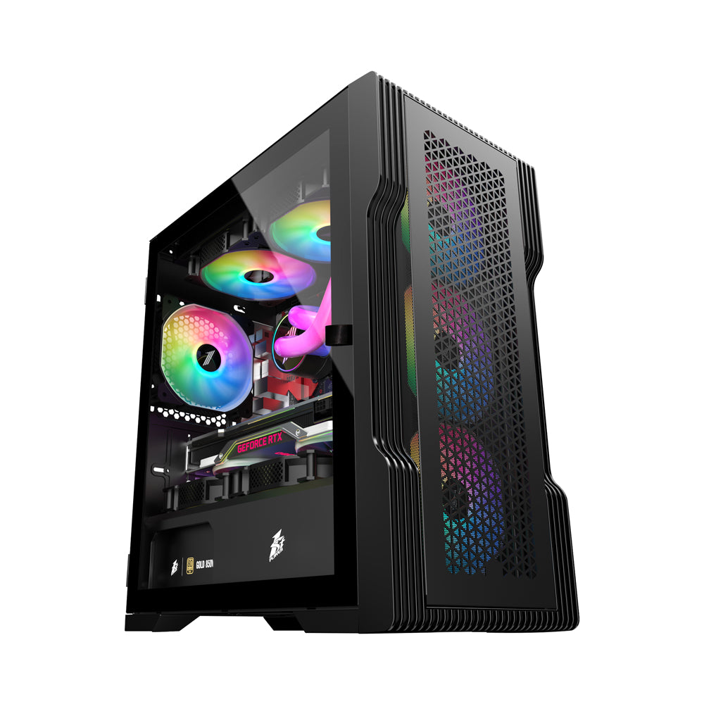 1st Player Casing T3-G 4 Pre installed Fans (M-ATX) Black 1st Player Casing T3-G 4 Pre installed Fans (M-ATX) Black